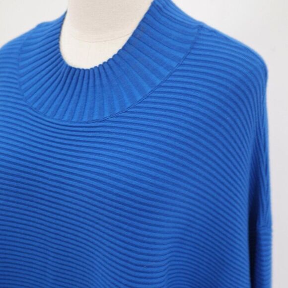 Cyrus Blue Knit Mock Neck Royal Blue‎ 3/4 Sleeve Sweater 1X - Picture 4 of 10